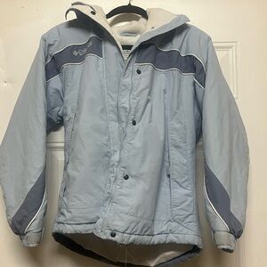 Columbia Light Blue Insulated Hooded Jacket